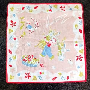 Vintage Autumn Harvest Children's Hankerchief.